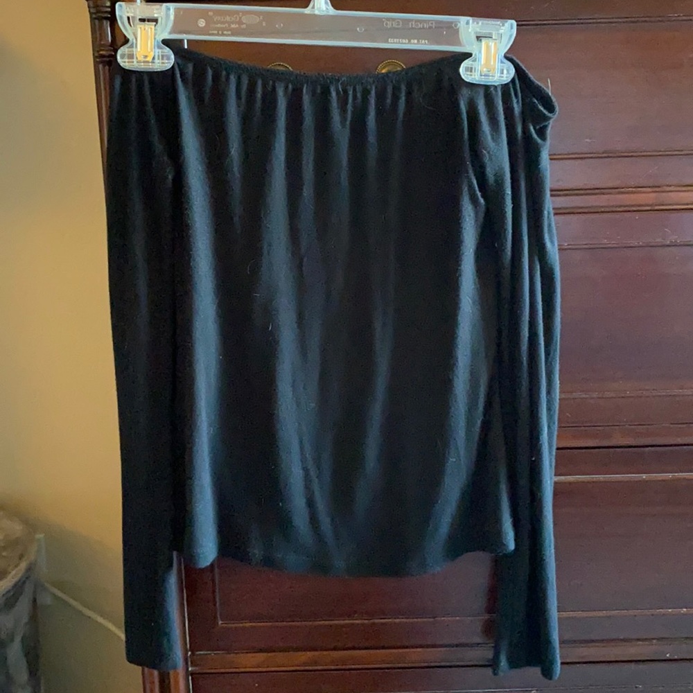 Off the shoulder black long sleeve